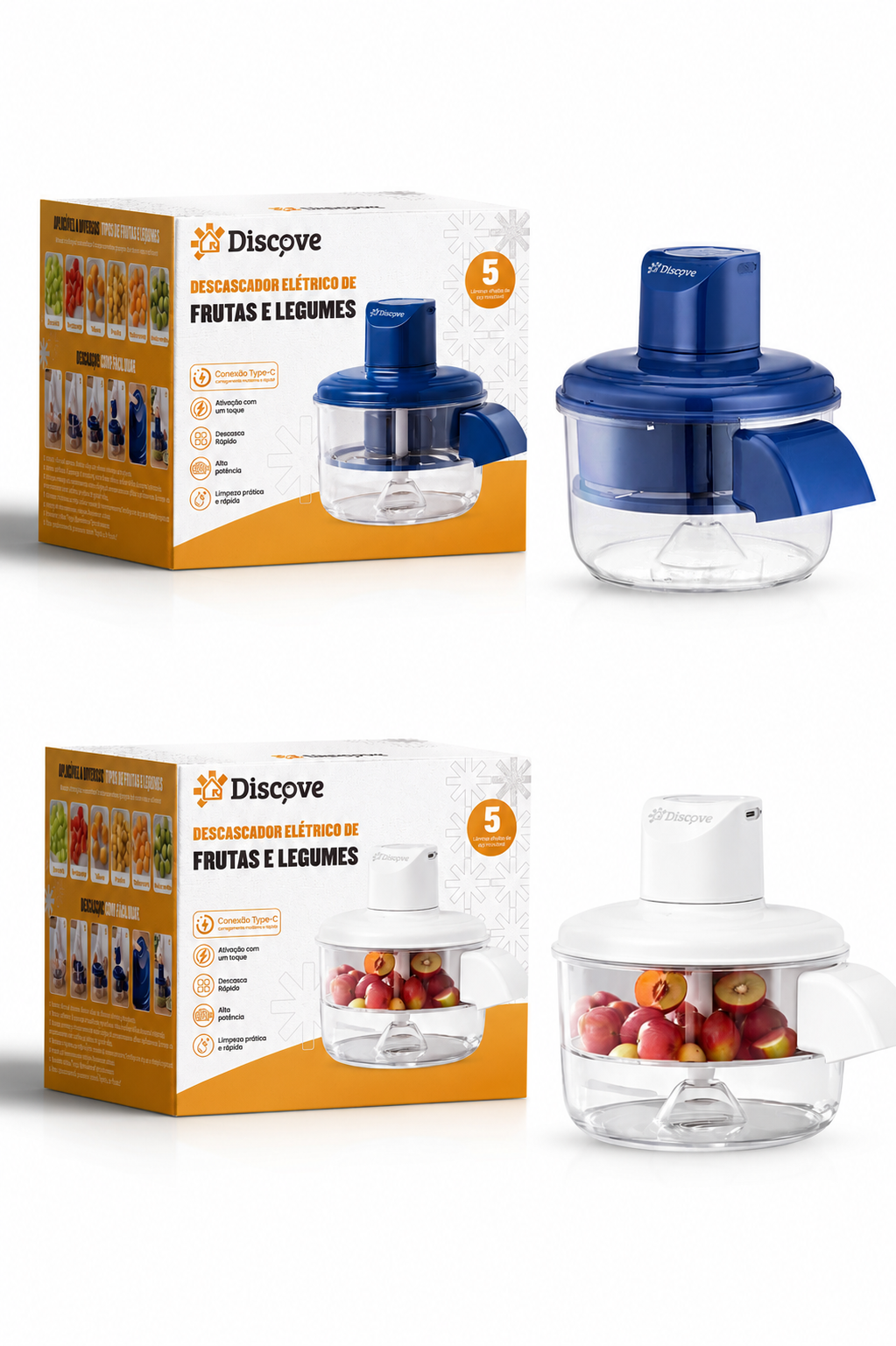 Processador e Triturador de Alimentos Elétrico USB Discove CS100 – 50W