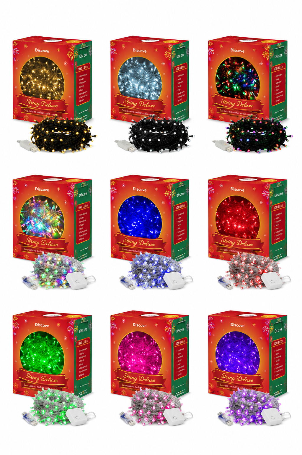 Cordão LED Classic Discove 100 LEDs – 10 Metros (Série SDD)