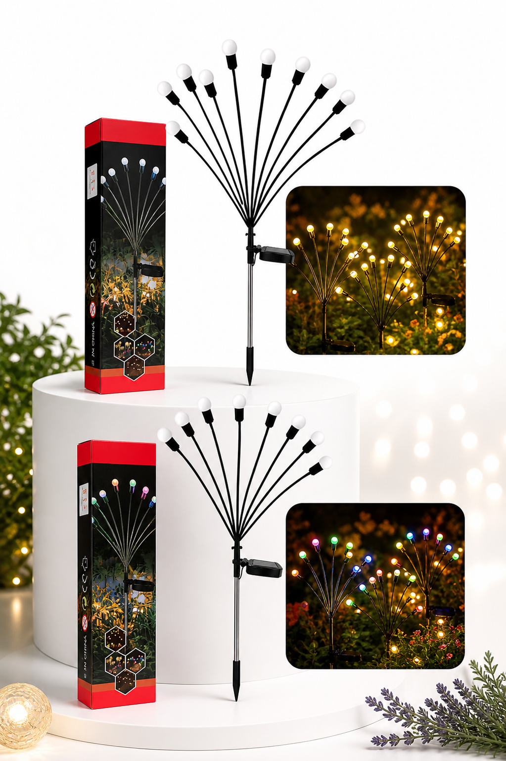 Luminária Solar de Jardim Tocha LED Efeito Fogo Discove – Série N09